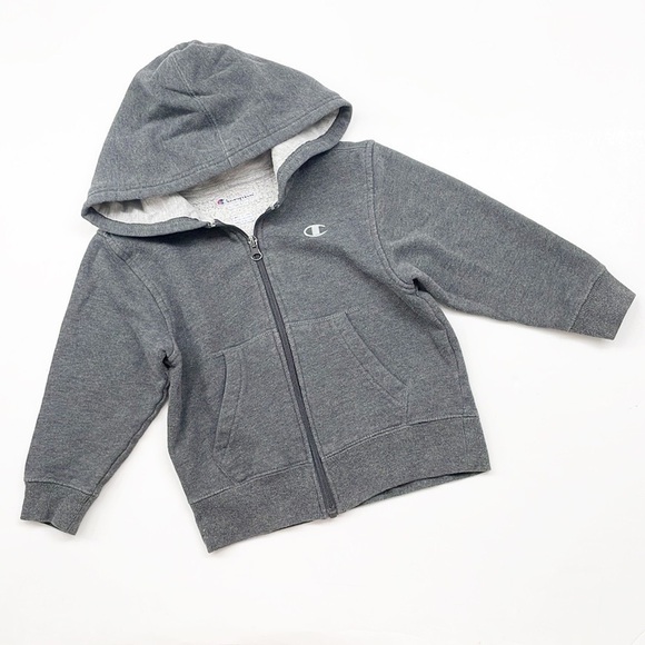 Champion little boys gray zip up jacket with hood - Picture 1 of 4
